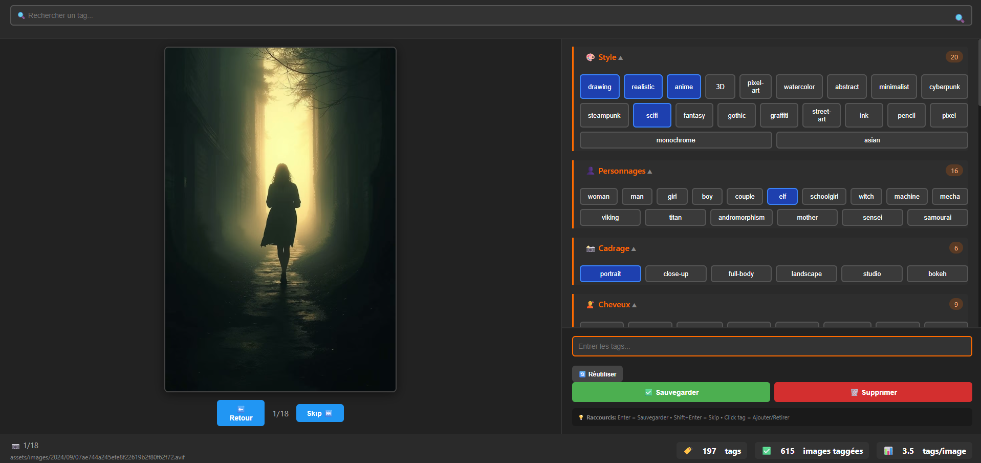 Interface de tagging Flask
